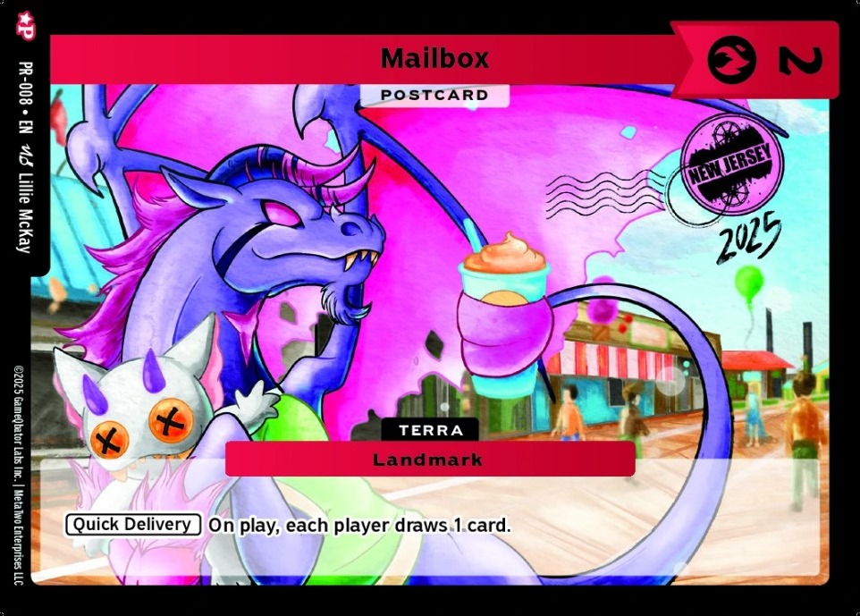 PR-008 Mailbox — Collect-A-Con 2025 New Jersey promotional postcard