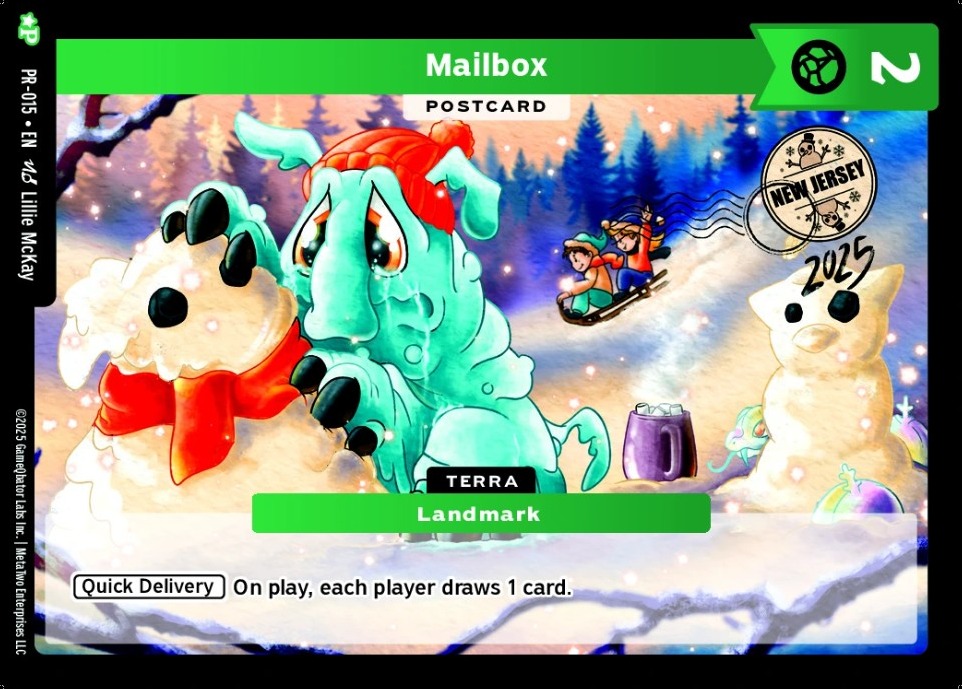 PR-015 Mailbox — Collect-A-Con 2025 New Jersey promotional postcard