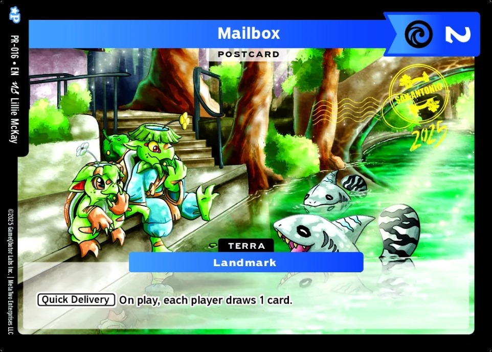 PR-016 Mailbox — Collect-A-Con 2025 San Antonio promotional postcard