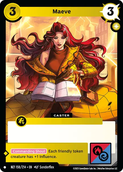 Caster card example