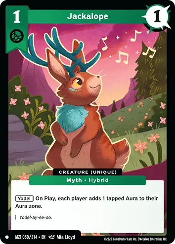 Common rarity card example