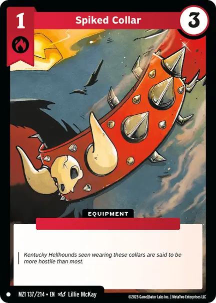 Equipment card example